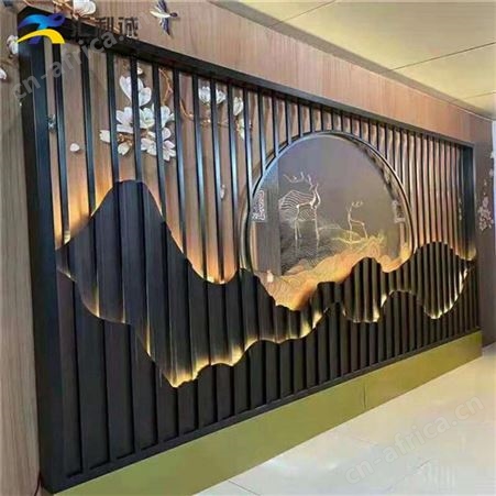 湛江黄钛金不锈钢屏风隔断展示厅屏风商用隔断定制