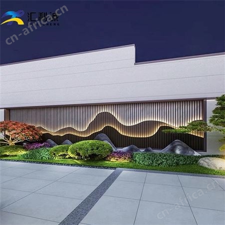 庭院别墅山峦不锈钢仿山假山屏风隔断装饰展示定制