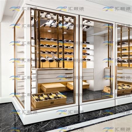 新潮设计地下室酒窖佛山定制别墅不锈钢酒窖酒柜工程