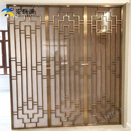 厨房黑色简约不锈钢屏风隔断 简单造型屏风定制