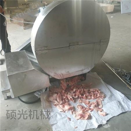 供应QP-2000高速冻肉刨片机 冷冻肉盘刨肉机 狗粮加工碎肉刨片机设备 硕光机械