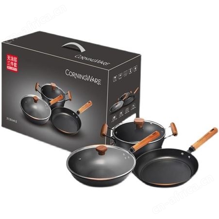 康宁餐具 无涂层锅具三件套 美泽校庆礼品 礼品网站加盟 MY-JSSM-L5-36
