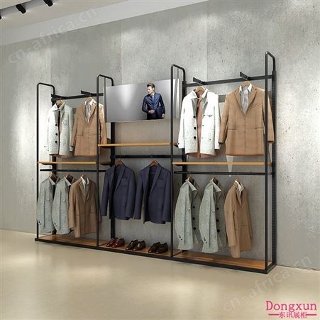 北欧服装店展示架落地式陈列架成熟西装展示架男装货架男装柜衣服架子整店定制厂家