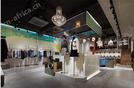 专业设计定制女装服装店展示架  落地式服装展示架 女装店挂衣架展示架 陈列展架 鞋展示柜 订做展柜厂