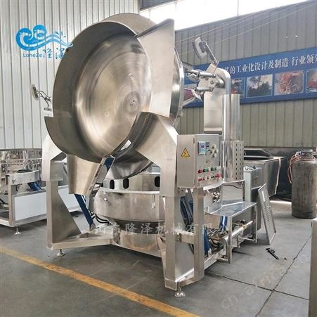 隆泽大型厨房商用炒菜机 燃气学校食堂炒菜锅 工地餐厅用自动化炒菜机