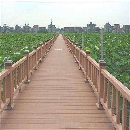 木塑立柱护栏辅料 塑木地板 户外阳台庭院花园长条露台防水地垫木塑