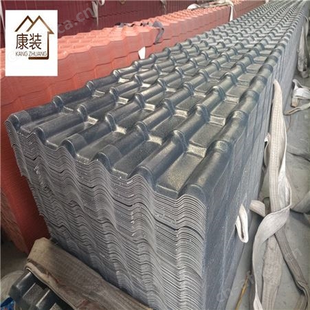 加厚屋顶树脂瓦片 别墅建筑用加厚仿古塑料瓦 合成树脂瓦厂家库存支持定制