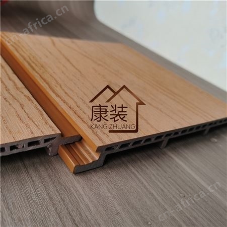 户外墙板二代共挤木塑外墙板空心隔温塑木浮雕木纹装饰户外材料