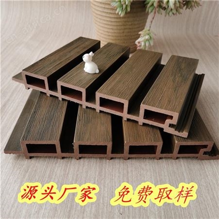 户外功能材料共挤塑木长城板墙面 别墅外墙木纹装饰防腐木质护墙板