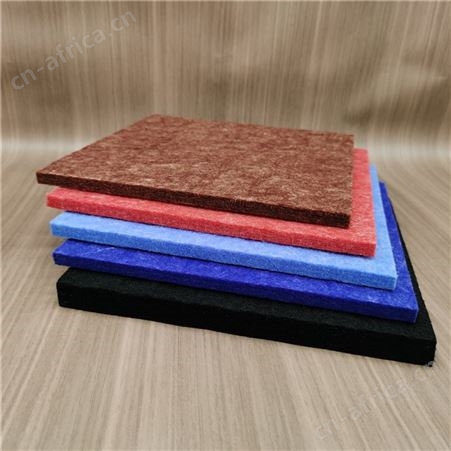 卡其毛毡板现货批发 聚酯纤维吸音板倒角加工 室内隔音棉板展示板