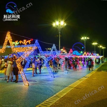 北京利达商贸制酒吧街商场酒店灯光节造型户外美陈灯饰画可开专票