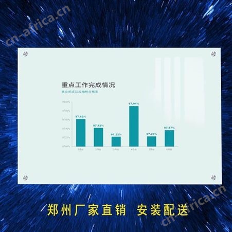 利达文仪 磁性玻璃白板 双面磁性白板擦易写 易