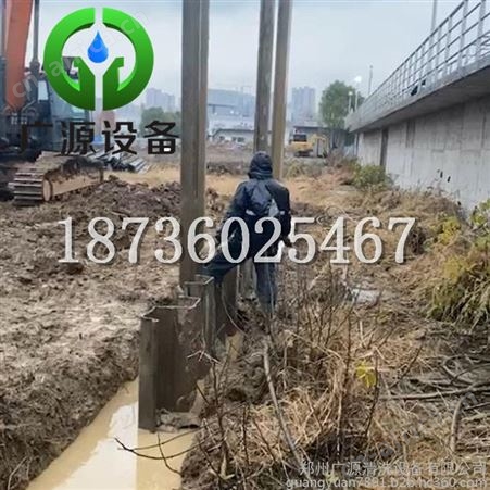拉森桩水刀引孔设备厂家热卖高压水辅助拉森钢板桩/PC管桩