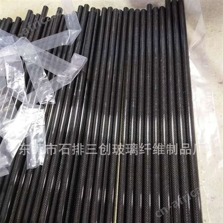 专业生产直销高强度耐腐蚀耐高温碳纤3K亮光碳纤管 平纹斜纹管