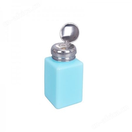 按压式 塑料水溶剂瓶200ML白蓝粉工业用酒精瓶