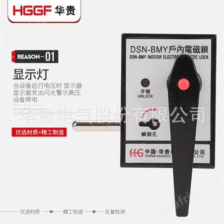 华贵DSN-BMY/Z小手柄电磁锁 户内高压柜电控锁门锁交直流通用
