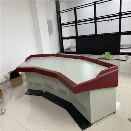 定制弧形指挥中心操作台 旭峰家具 监控台拼装控制台  上门定制