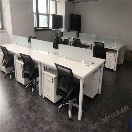 屏风办公桌4人位 简约办公室电脑桌 隔断职员办公桌