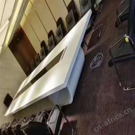 异形白色烤漆会议桌 接待洽谈桌 定制烤漆会议桌 办公家具生产厂家 旭峰家具