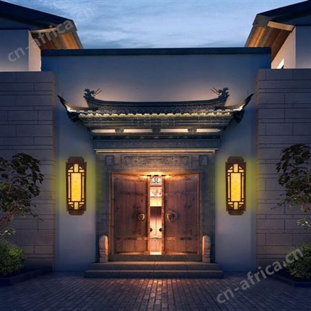 防水户外壁灯仿云石灯售楼部酒店外墙壁灯别墅庭院过道壁灯双庆灯饰定制