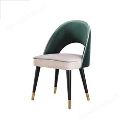 鼎富DF047简约酒店餐椅布艺椅子实木靠背椅咖啡厅椅