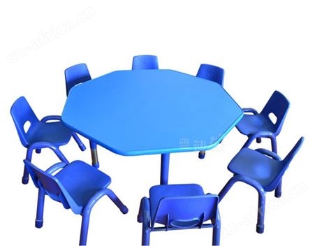 幼儿园早教培训班不锈钢升降型防火板八角桌儿童学习游戏手工桌