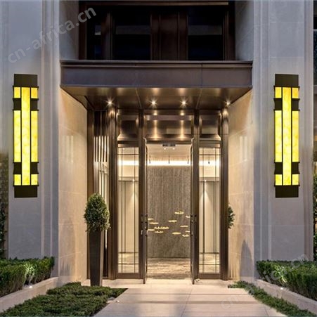户外防水云石壁灯 双庆仿云石庭院壁灯 别墅阳台露台门前壁灯