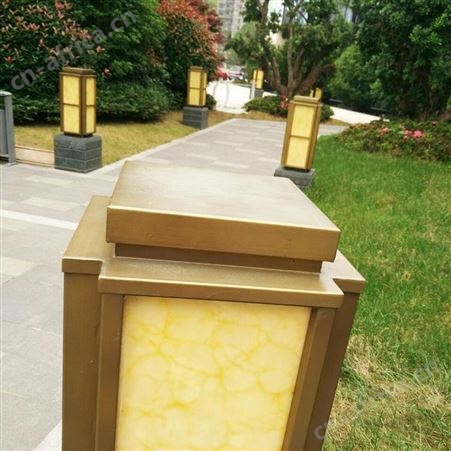户外仿云石景观灯 透光石景观灯 云石广场灯柱定做双庆灯饰