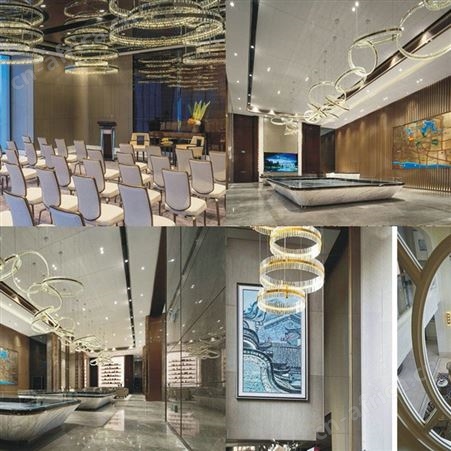 星级酒店灯饰KTV会所宴会厅装饰灯具大堂样板房吊灯定制双庆灯饰