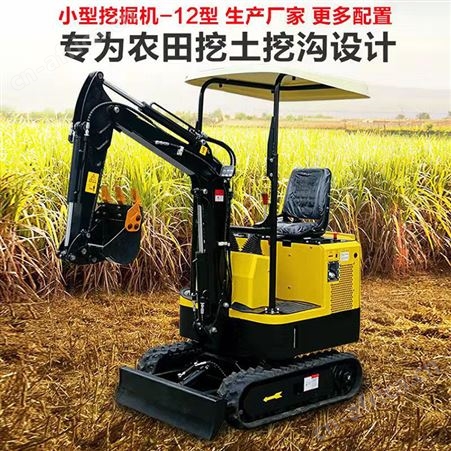 腾拓 小型挖掘机 微型家用挖土机农用迷你小挖机链轨式迷你小钩机