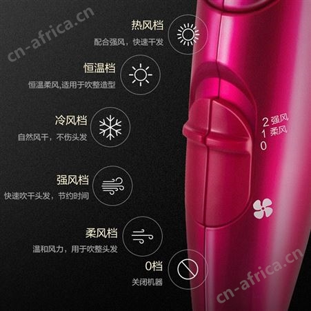松下电吹风机家用负离子大功率 纳诺怡护发空气水膜吹风机 NA46VP