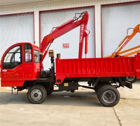 四不像随车挖 360旋转小型四驱挖农用挖土挖沙机运输车自卸工程车