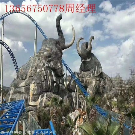 安庆市生态园门头假山塑石假山 湘岩园林景区大型塑石报价