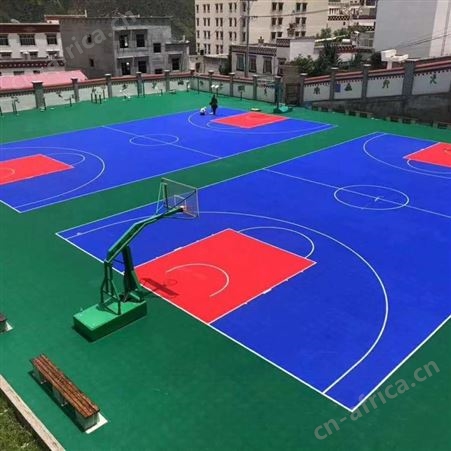 篮球地板材质 广西省百色市田阳 供货商丙烯酸球场