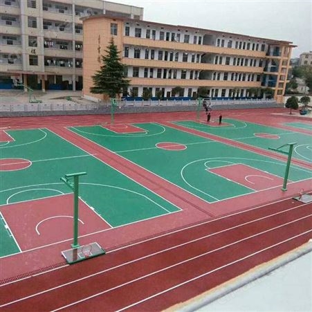 环保室内外硅PU篮球场贵阳 丙烯酸羽毛球场地 硅PU排球场厂家