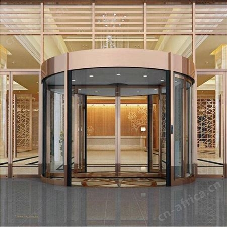 重庆可定制酒店自动旋转门不锈钢360度旋转玻璃门