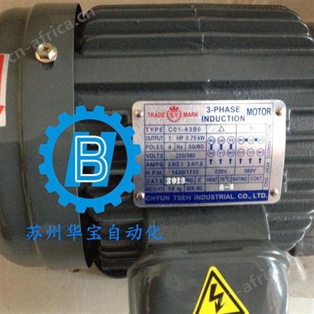 中国台湾S.Y群策SY电机CHYUN TSEH马达0.75KW六级C01-63B0 1HP-6P