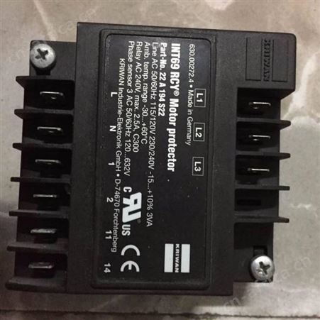 INT69TM2供应INT69TM2/INT69Y/INT69RCY压缩机保护器德国KRIWAN控制器 控制模块
