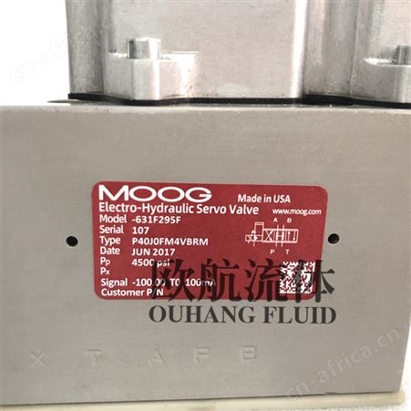 美国MOOG -631F295F穆格伺服阀流量控制阀P40J0FM4VBRM