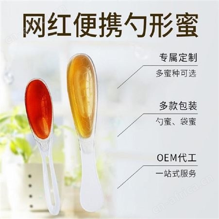 饮料酒业蜂蜜原料 恒亮 勺形旅行小袋装装蜂蜜 ODM贴牌