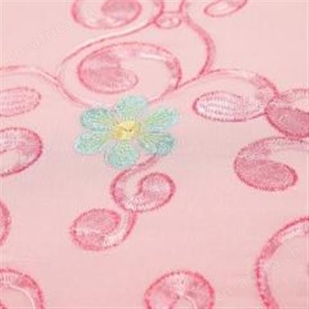 红素纯棉床上用品刺绣花田园粉色被套件 全棉贡缎四件套 50件起订不单独零售