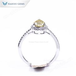 广东莫桑钻石戒指纯银男女士闭口求婚小众饰品