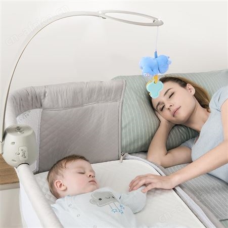 洛贝依便携式可移动枕边婴儿床拼接大床多功能宝宝床中床新生两用