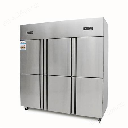 商用六门厨房冰箱 冷藏立式冷冻保鲜柜大容量不锈钢双温冰柜