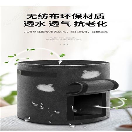 汇朋毛毡植物袋 黑色针刺毛毡无纺布美植袋 黑色涤纶毛毡