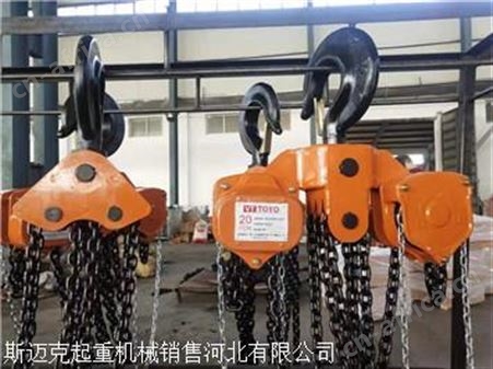 手拉葫芦型号分为1吨 2吨 3吨 5吨 10吨 15吨 20吨