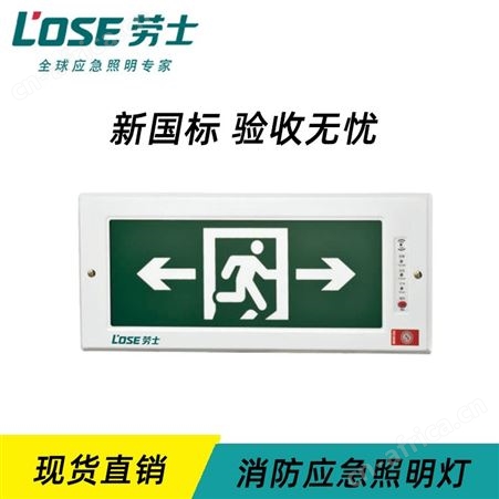 nst劳士应急灯电池自电自控大号导光板嵌墙式双向标志疏散指示灯N-BLZD-1LROEI5WEAT