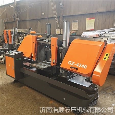 GZ-4240锯床 双立柱半自动GZ-4240 钢筋锯床 圆钢方钢切割带锯机金属带锯床成捆钢筋锯切