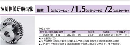 KYOUIKU协育齿车工业 ASG：控制侧隙研磨齿轮 精密齿轮齿条传动