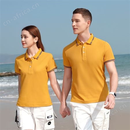 定制男女纯棉黑色企业团体聚会t恤班服4S工作服polo衫短袖DIY刺绣
